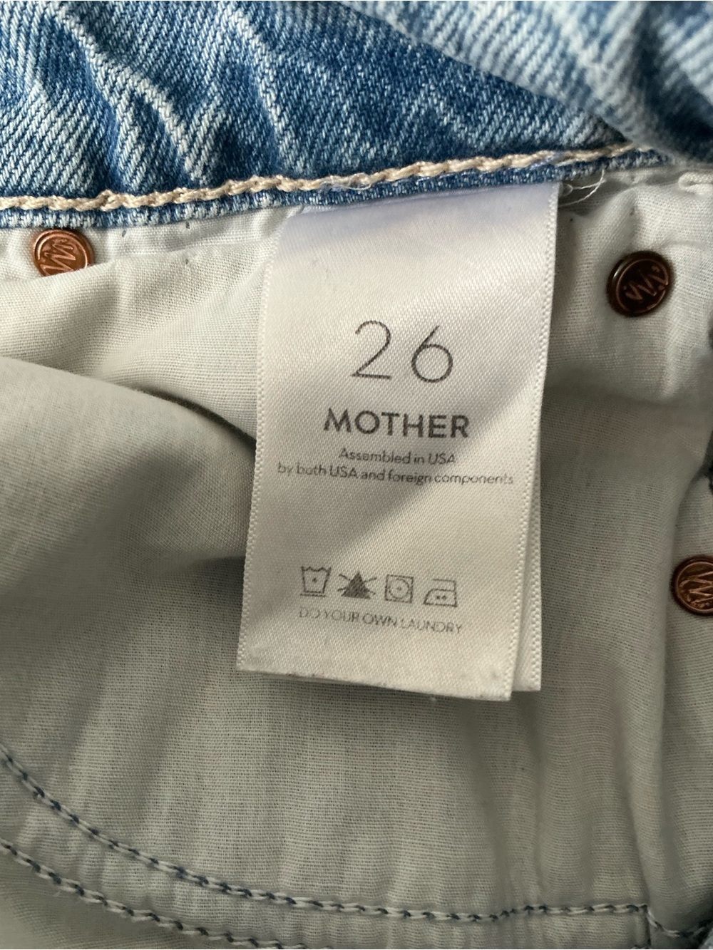 MOTHER SUPERIOR Jeans High Waisted Tunnel Vision Sneak The Other Side Size 26 - Picture 10 of 14